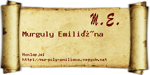 Murguly Emiliána névjegykártya