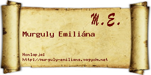 Murguly Emiliána névjegykártya